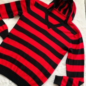 Striped hoodie sweater